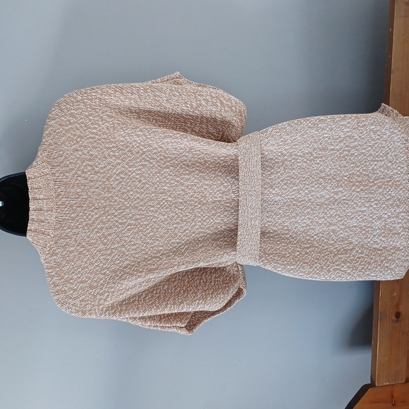 Tommy Hilfiger Beige White knitt sweater Size Medium Vintage - Picture 3 of 5